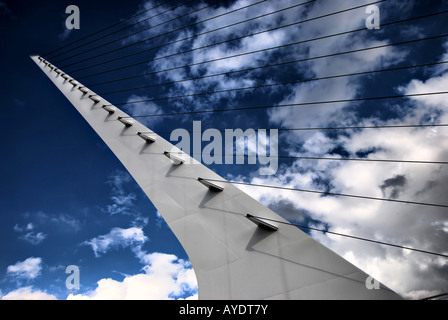 Sundial Bridge, a cantilever cable-stayed bridge designed by Santiago Calatrava on the Sacramento River in Redding, California Stock Photo