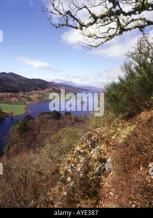 dh Loch Tummel STRATHTUMMEL PERTHSHIRE Scenic Queens View look out Queen Victoria viewpoint scottish country park scotland highlands autumn valley Stock Photo