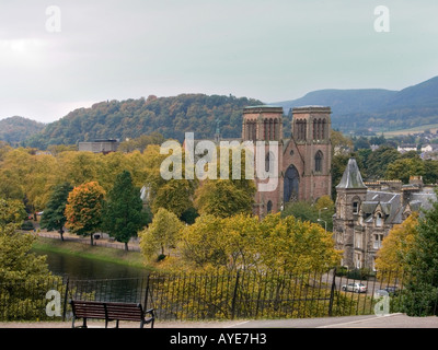 St Andrews Cathedral Inverness in Autumn Stock Photo
