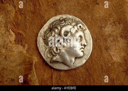 single ancient roman coin Stock Photo