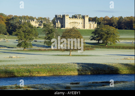 Floors Castle and the River Tweed, near Kelso, Scottish Borders, Scotland Stock Photo