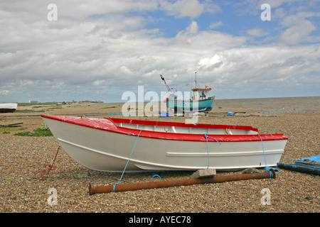 Fishing Boats on Aldeburgh beach Suffolk England UK Stock Photo