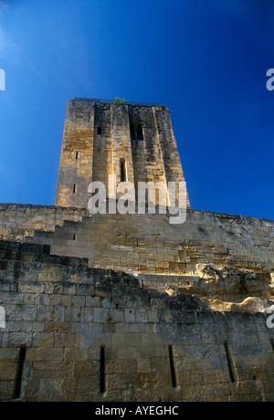 St Emilion France Chateaux De Roi Medieval Keep all that remains of the King's Castle Stock Photo