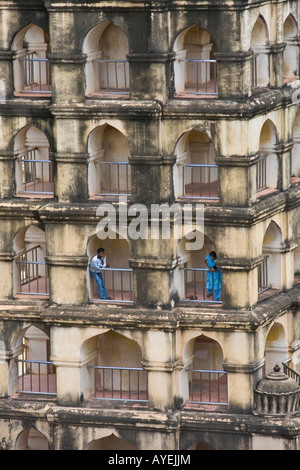 A Tower at the Thanjavur Royal Palace in Thanjavur South India Stock Photo