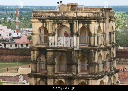 A Tower at the Thanjavur Royal Palace in Thanjavur South India Stock Photo