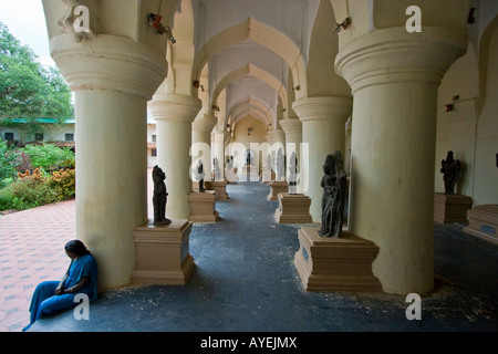 Statue Hall at the Thanjavur Royal Palace in Thanjavur South India Stock Photo