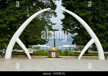 Memorial and Tomb of Anna Founder of his Tamil Party in Tamil Nadu in Chennai South India Stock Photo