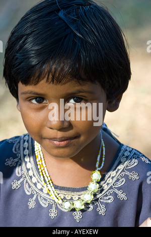 Portrait of an Indian Girl in Varkala India Stock Photo