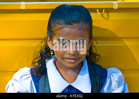 Portrait of an Indian Girl in Varkala India Stock Photo
