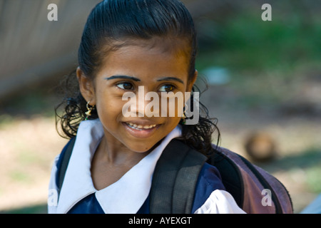 Portrait of an Indian Girl in Varkala India Stock Photo