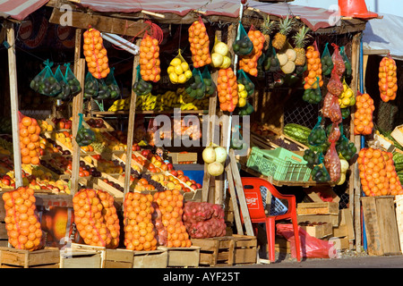 Roadside fruit stand near Valparaiso Chile Stock Photo