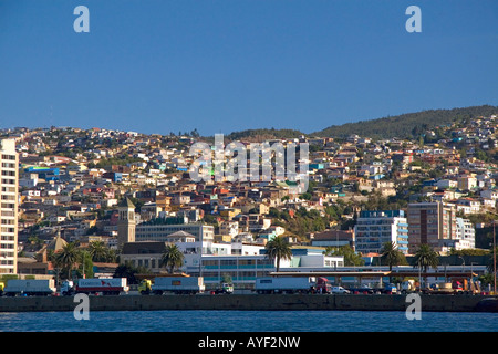 Harbor view of Valparaiso Chile Stock Photo