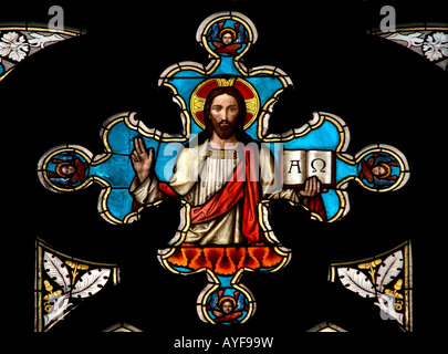 Jesus Christ - color window Stock Photo