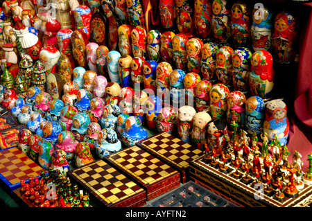 Matreshkas and souvenirs Stock Photo
