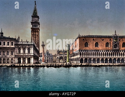 View from the Grand Canal to the Piazza San Marco Stock Photo