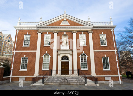 Library Hall Philadelphia PA Reproduction 1954 of the original 1789 The Library Company founded by Ben Franklin. Stock Photo