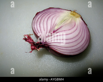 A slice of red onion. Stock Photo