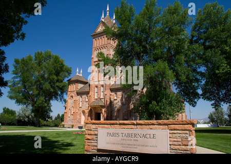 Paris Tabernacle Mormon Church Paris Idaho USA Stock Photo