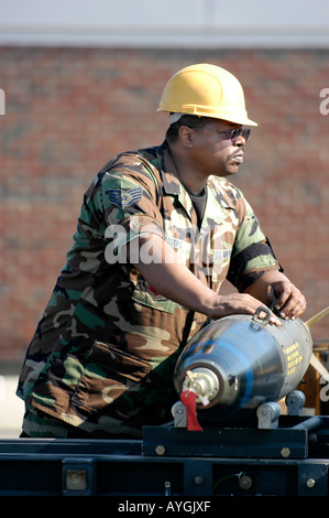 Soldier at the Air Show at Selfridge Air Force Base Mt Mount Clemens Michigan MI Stock Photo
