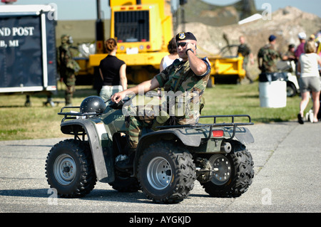 Military police at the Air Show at Selfridge Air Force Base Mt Mount Clemens Michigan MI Stock Photo