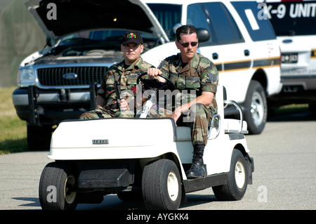 Military police at the Air Show at Selfridge Air Force Base Mt Mount Clemens Michigan MI Stock Photo