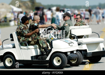 Military police at the Air Show at Selfridge Air Force Base Mt Mount Clemens Michigan MI Stock Photo