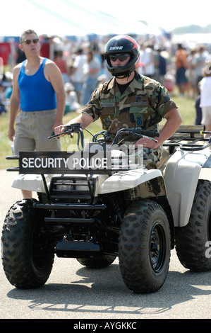 Military police at the Air Show at Selfridge Air Force Base Mt Mount Clemens Michigan MI Stock Photo