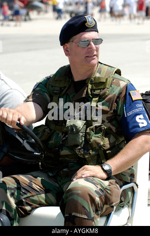 Military police at the Air Show at Selfridge Air Force Base Mt Mount Clemens Michigan MI Stock Photo