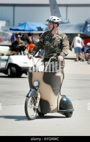 Military police at the Air Show at Selfridge Air Force Base Mt Mount Clemens Michigan MI Stock Photo