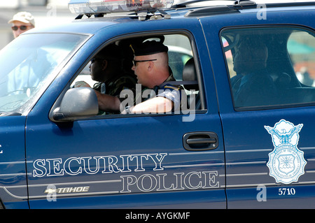 Military police at the Air Show at Selfridge Air Force Base Mt Mount Clemens Michigan MI Stock Photo