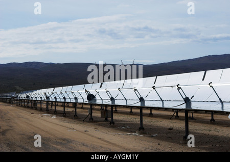 Solar Electric Generating Systems power plant in Daggett, Mojave desert, California, USA. Stock Photo
