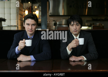 Businessmen during coffee break, portrait Stock Photo