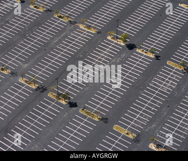 aerial view of parking lot, spaces Stock Photo