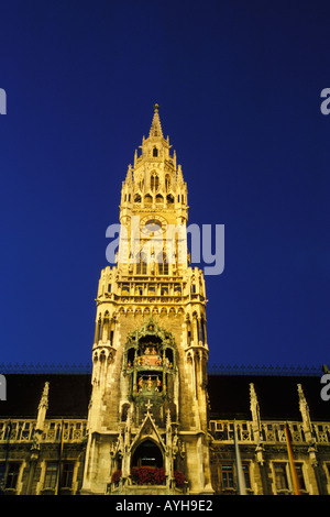 Germany, Munich, Neue Rathaus New Town Hall on Marienplatz Stock Photo
