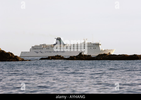 New Zealand Inter island Cook strait ferry Arahura crossing from the north Island to the South Island Stock Photo