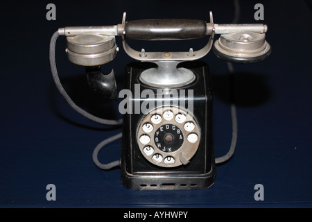 black old style phone Stock Photo