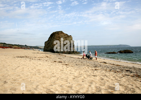 CRINNIS ROCK CRINNIS BEACH CARLYON BAY. CORNWALL ENGLAND UK EUROPE ...