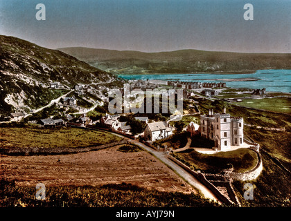 Barmouth with view of the Harbour, Wales, Art 1890 to 1900 Stock Photo