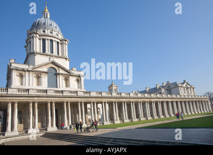 Old Royal Naval College now part of the University of Greenwich Greenwich London Stock Photo