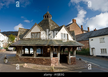 17th Century Yarn Market in the centre of Medieval Dunster Village Somerset England Stock Photo