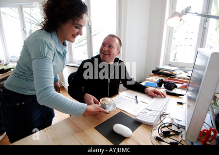 Amsterdam modern living of young couples Stock Photo