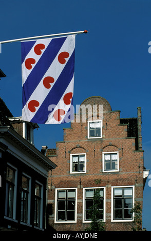 Friesland Dokkum the Frisian flag Stock Photo