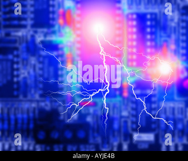 ELECTRONICS CONCEPT: Circuit Board Stock Photo