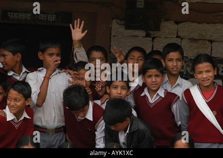 India Nagar Kullu District Himachal Pradesh Northern India A school in Nagar Stock Photo