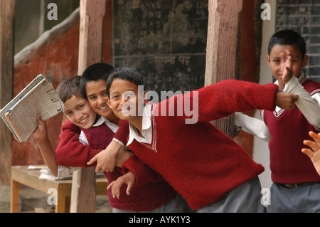 India Nagar Kullu District Himachal Pradesh Northern India A school in Nagar Stock Photo