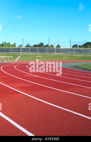Track and field lines of running track in stadium Stock Photo - Alamy