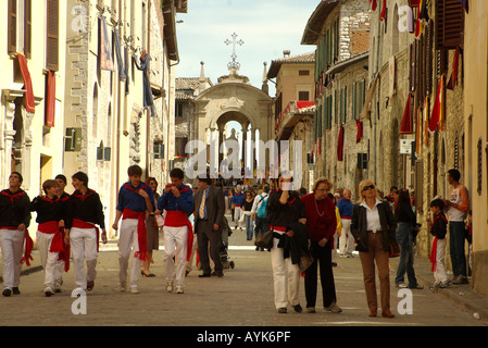 Gubbio Ceri Race Festival 15 May Umbria Italy Stock Photo