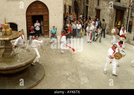 Gubbio Ceri Race Festival 15 May Umbria Italy Stock Photo