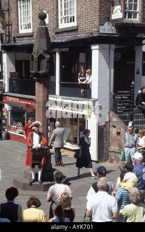 Chester town crier standing at the Cross