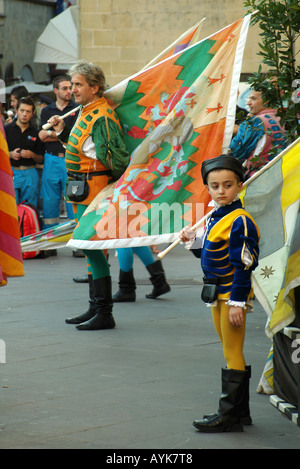 Sansepolcro Palio da Balestra September 2006 Tuscany Italy upright vertical portrait Stock Photo